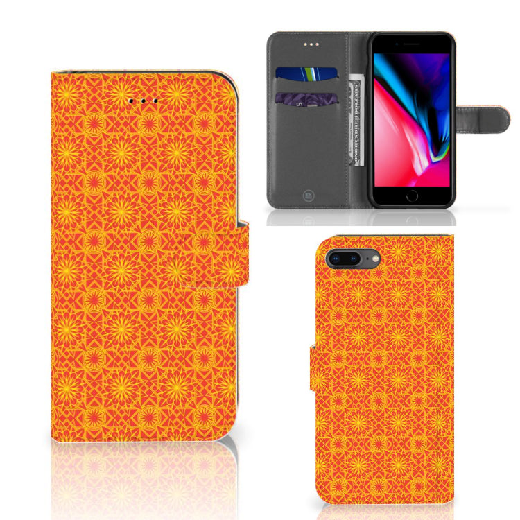 Apple iPhone 7 Plus | 8 Plus Telefoon Hoesje Batik Oranje