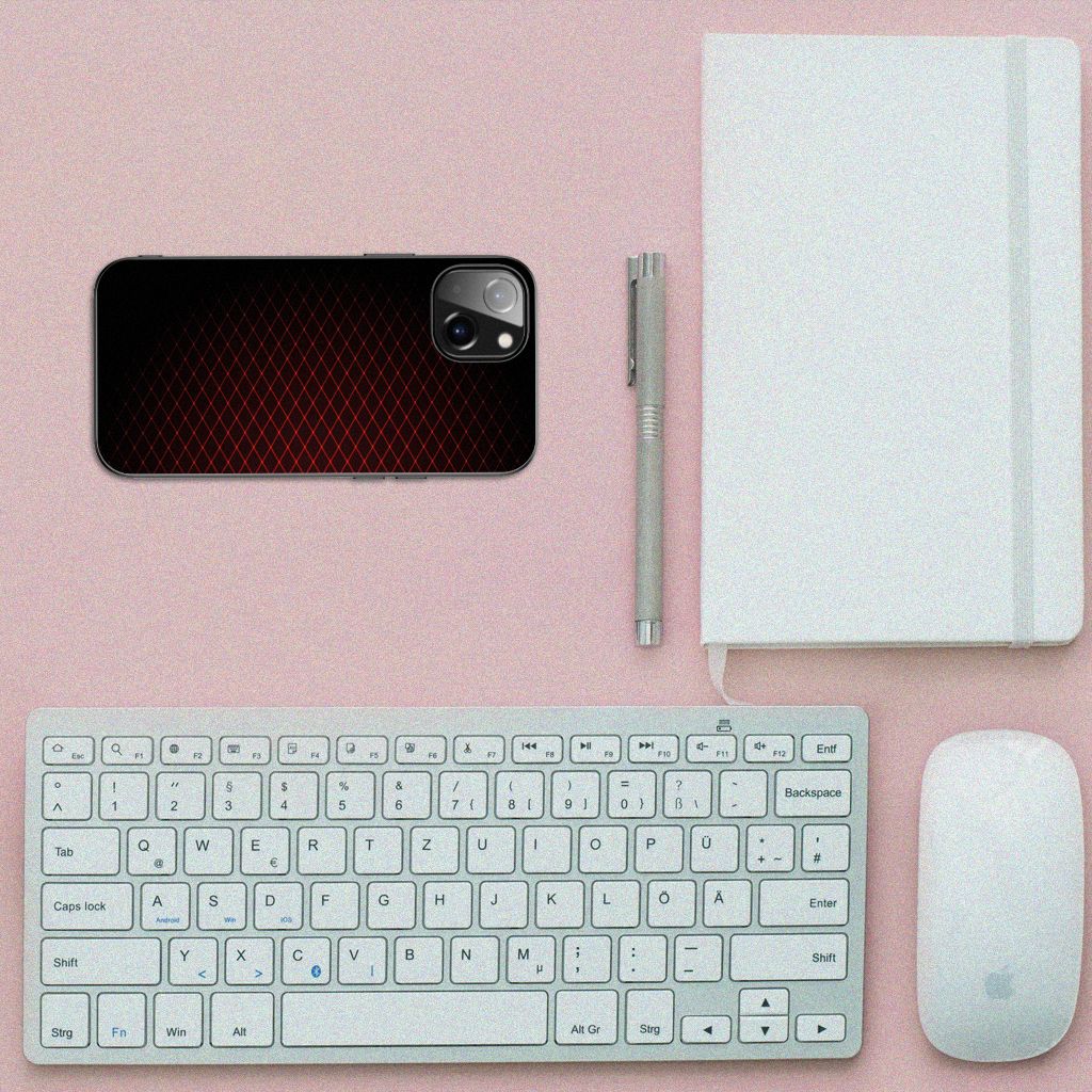 Apple iPhone 13 Back Case Geruit Rood B2C Telecom