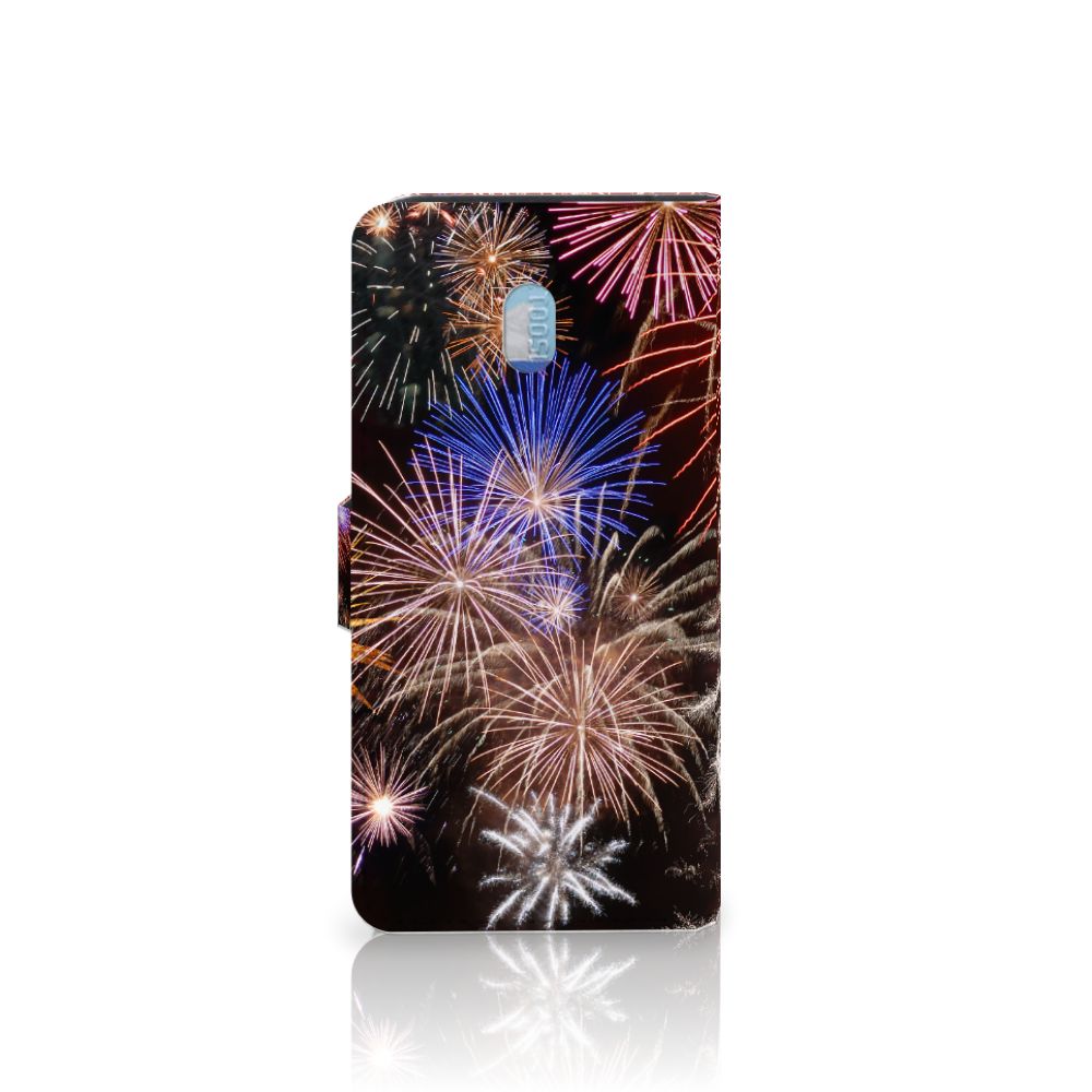 Xiaomi Redmi 8A Wallet Case met Pasjes Vuurwerk
