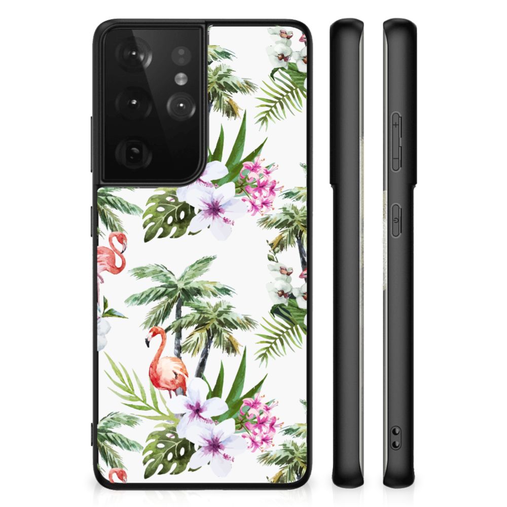 Samsung Galaxy S21 Ultra Dierenprint Telefoonhoesje Flamingo Palms B2C Telecom