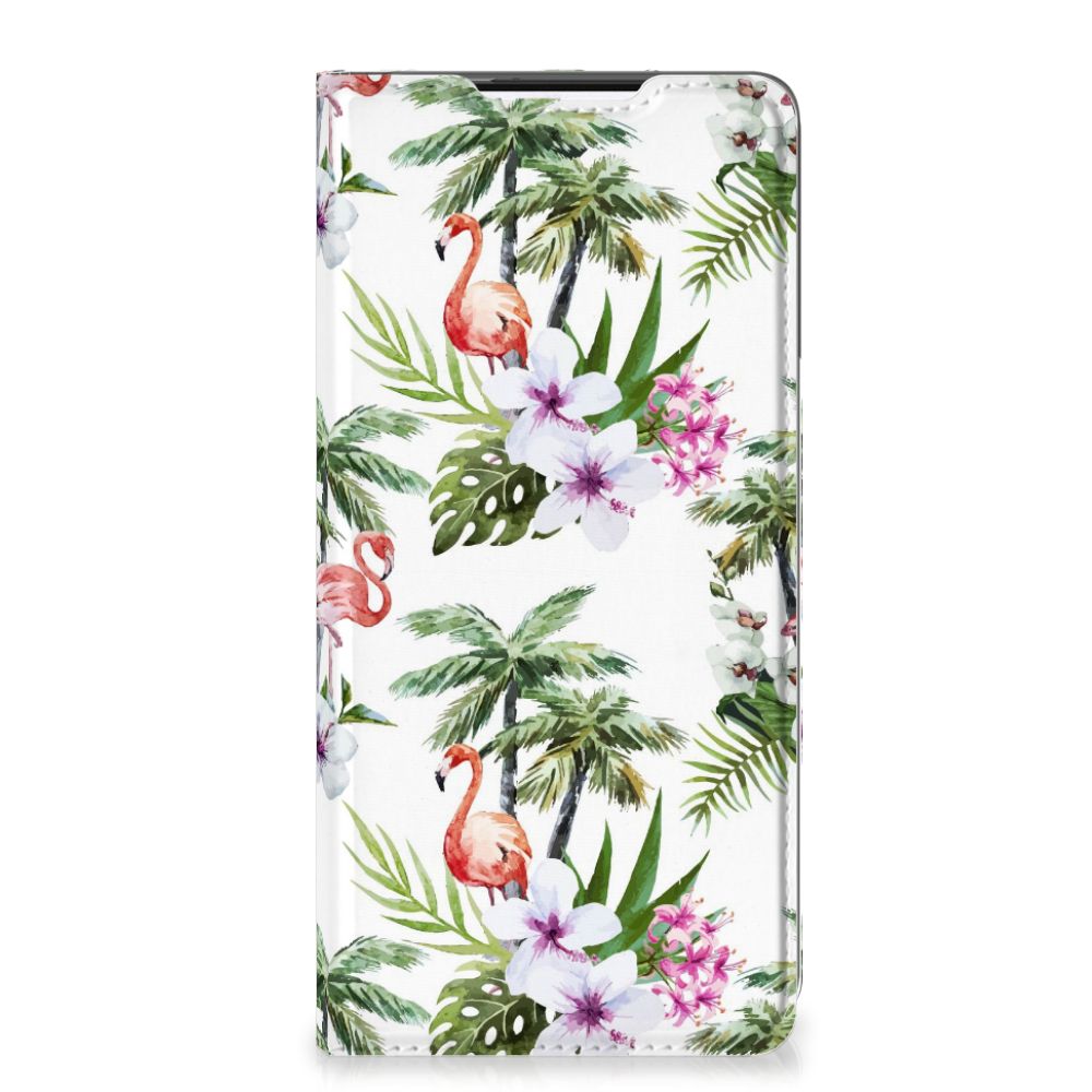 Samsung Galaxy S21 Plus Hoesje maken Flamingo Palms - B2C Telecom