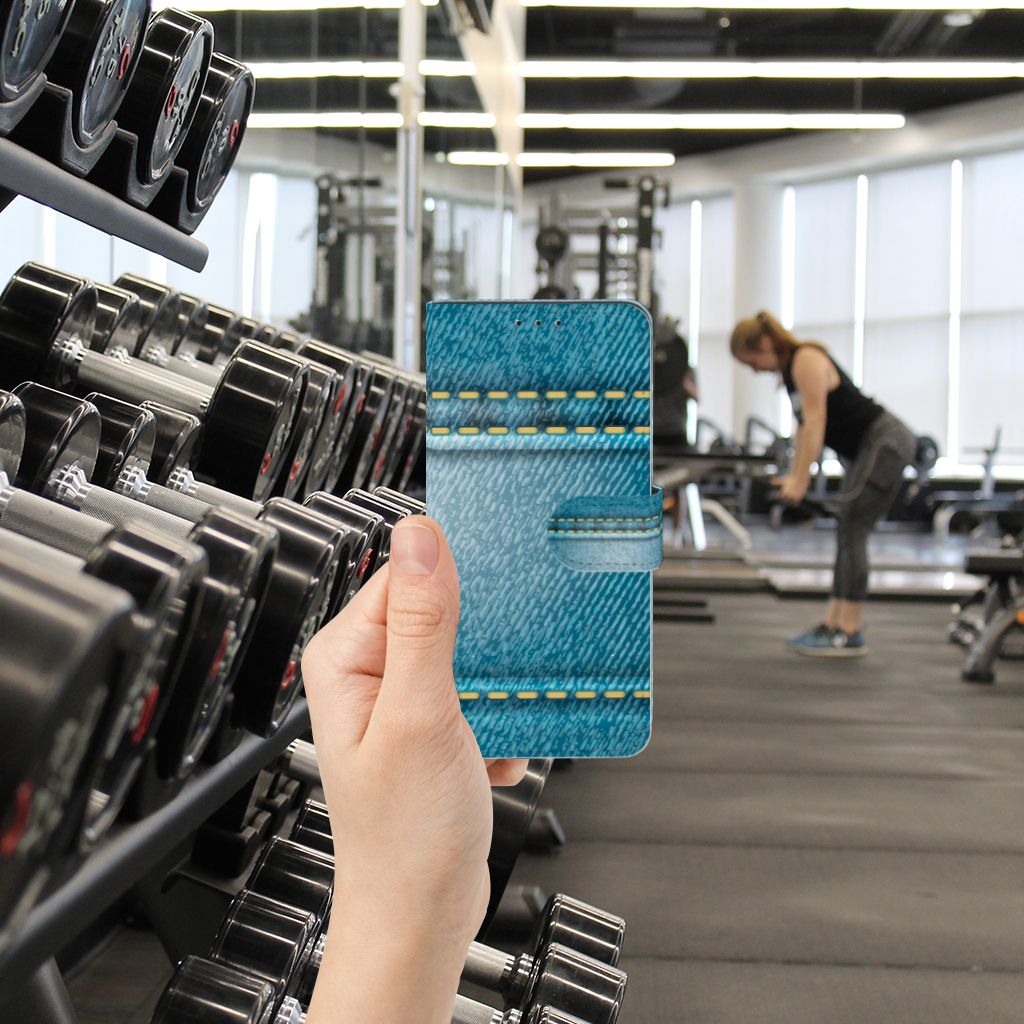 Xiaomi Mi 9 Lite Wallet Case met Pasjes Jeans