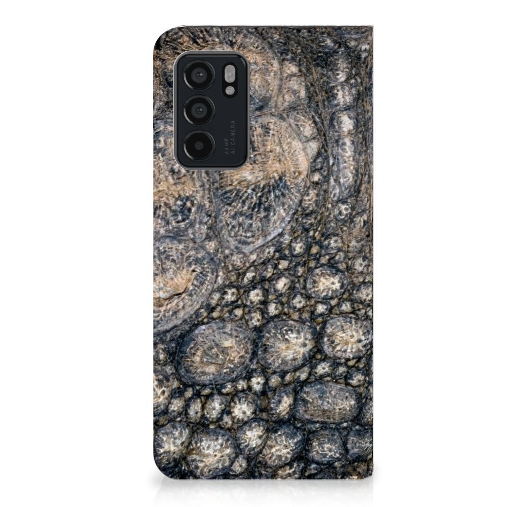 OPPO Reno6 5G Hoesje maken Krokodillenprint - B2C Telecom