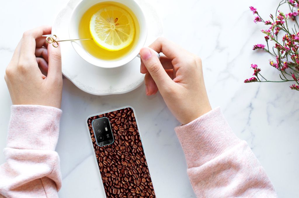 OPPO A94 5G | Reno5 Z Siliconen Case Koffiebonen B2C Telecom