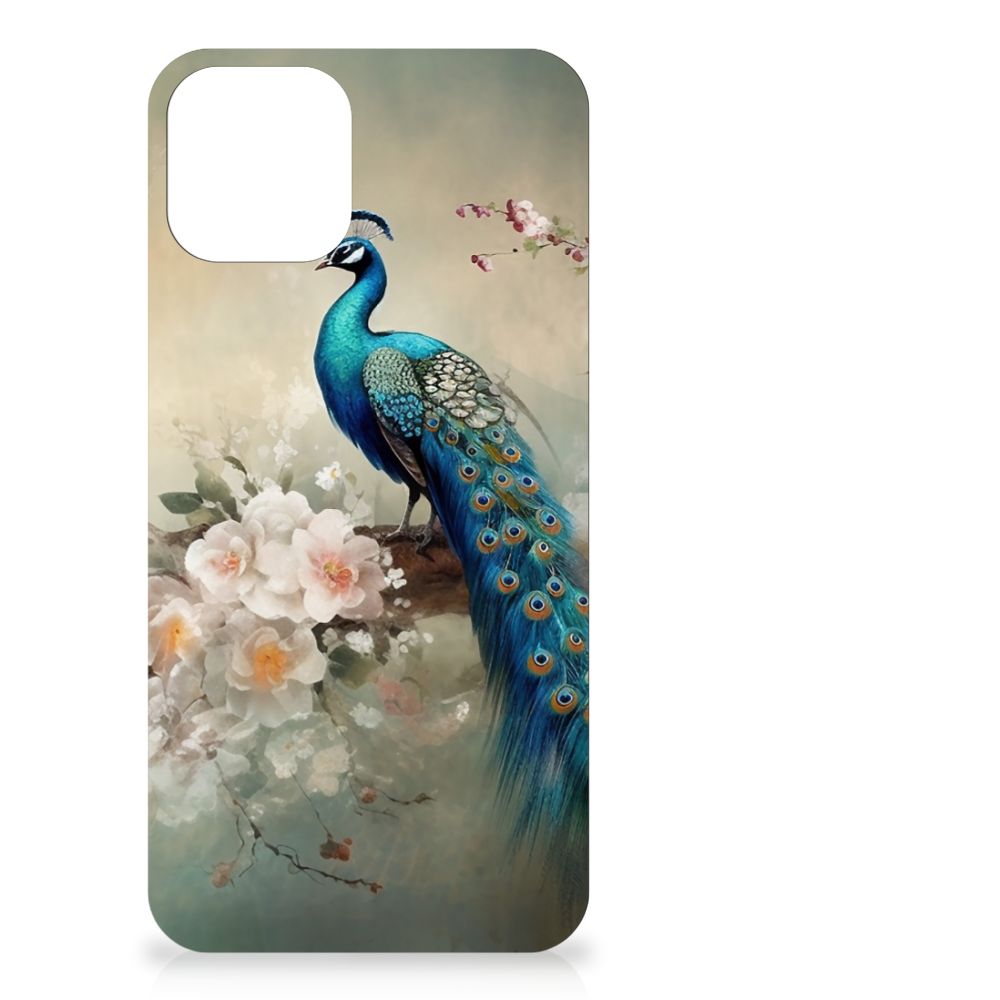 TPU Hoesje voor iPhone 12 | 12 Pro (6.1") Vintage Pauwen