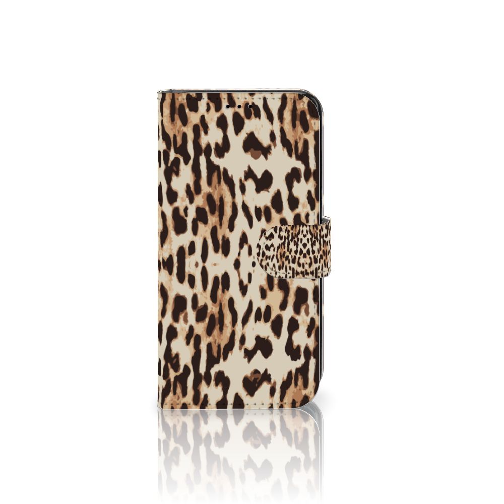 Samsung Galaxy S7 Edge Telefoonhoesje met Pasjes Leopard