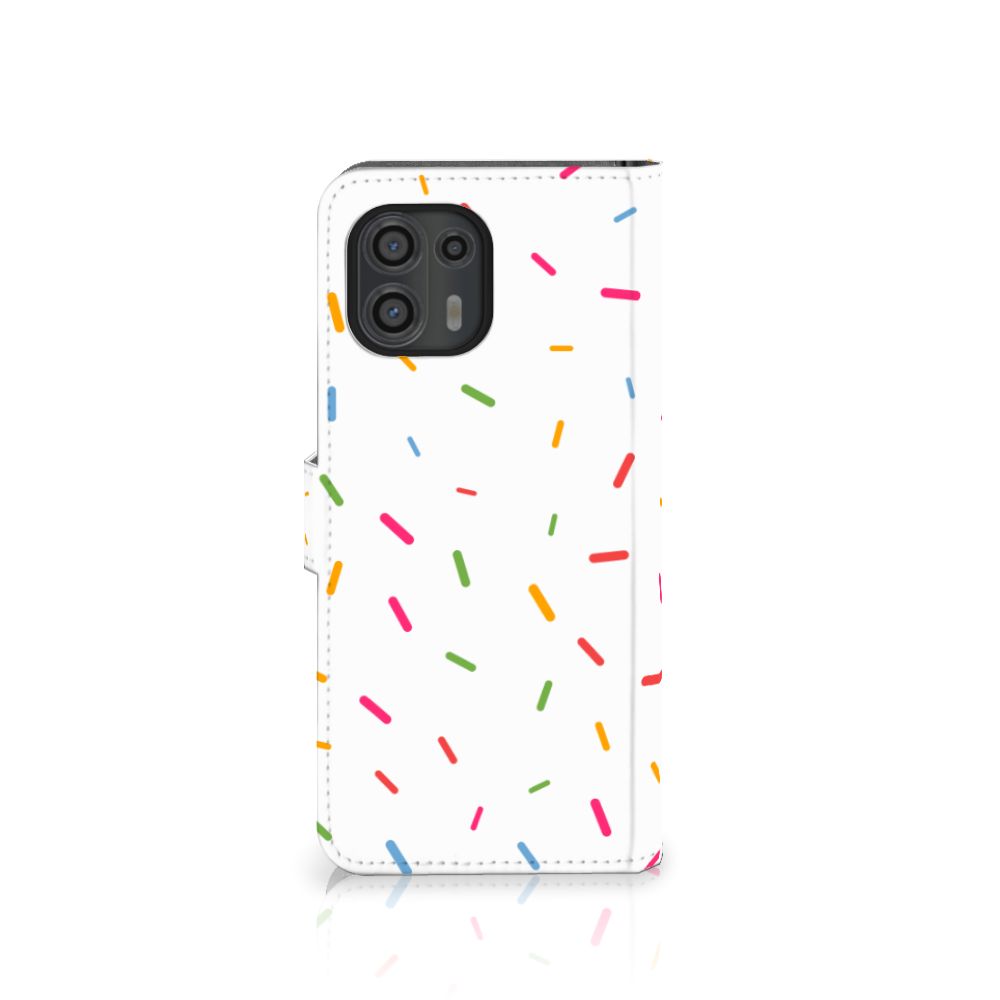 Motorola Edge 20 Lite Book Cover Donut Roze