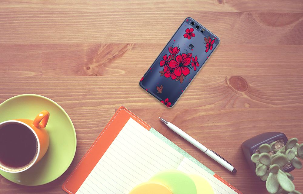 Huawei P10 Plus TPU Case Blossom Red