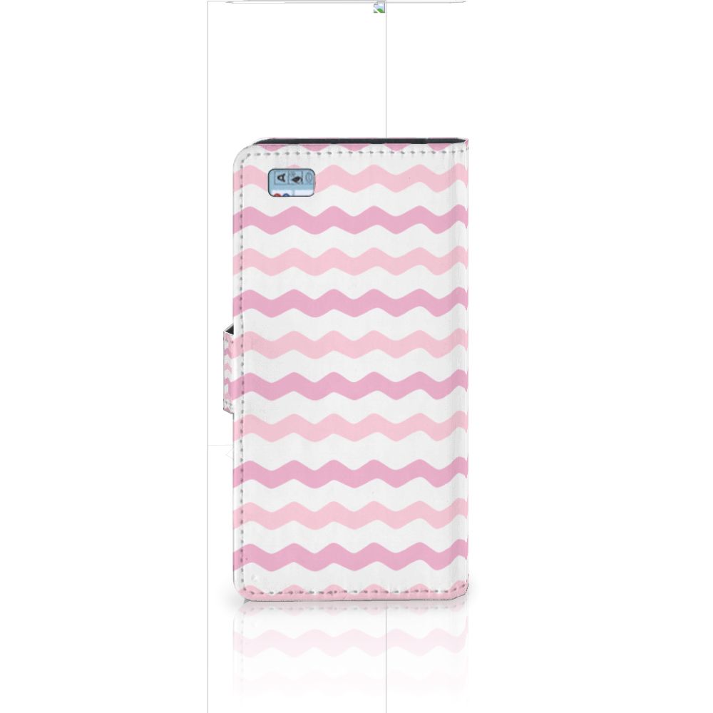 Huawei Ascend P8 Lite Telefoon Hoesje Waves Roze