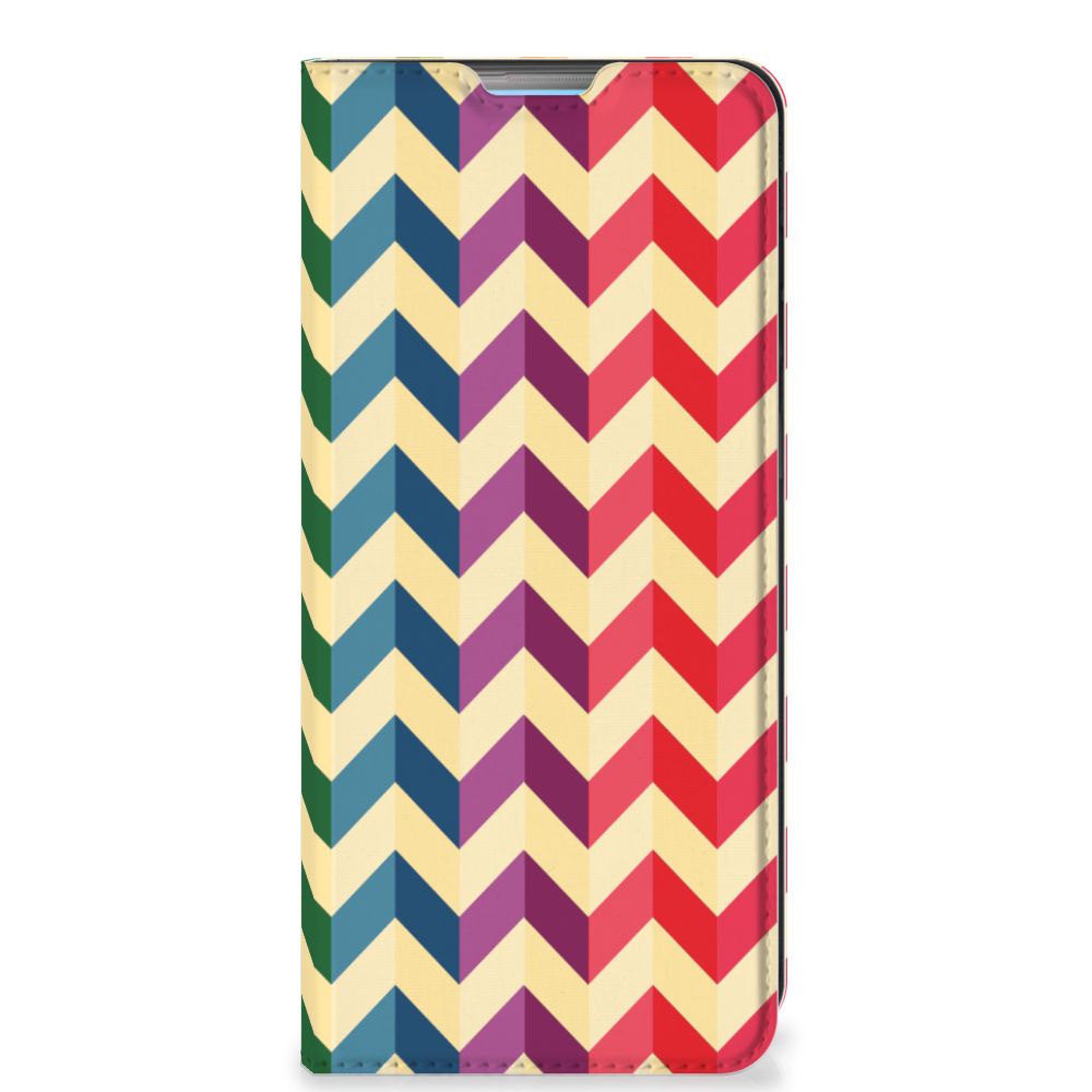 OPPO A74 4G Hoesje met Magneet Zigzag Multi Color - B2C Telecom
