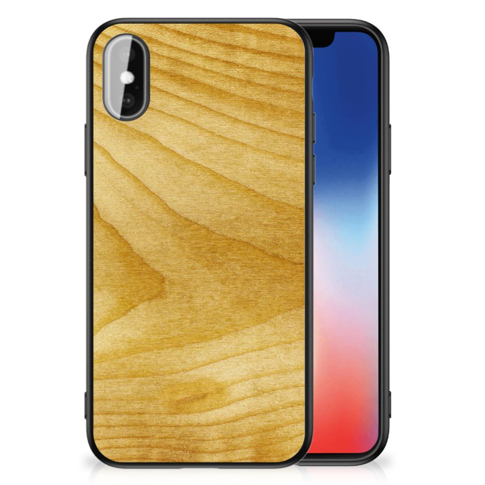 iPhone X | Xs Houten Print Telefoonhoesje Licht Hout