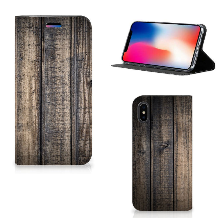 Apple iPhone X | Xs Book Wallet Case Steigerhout