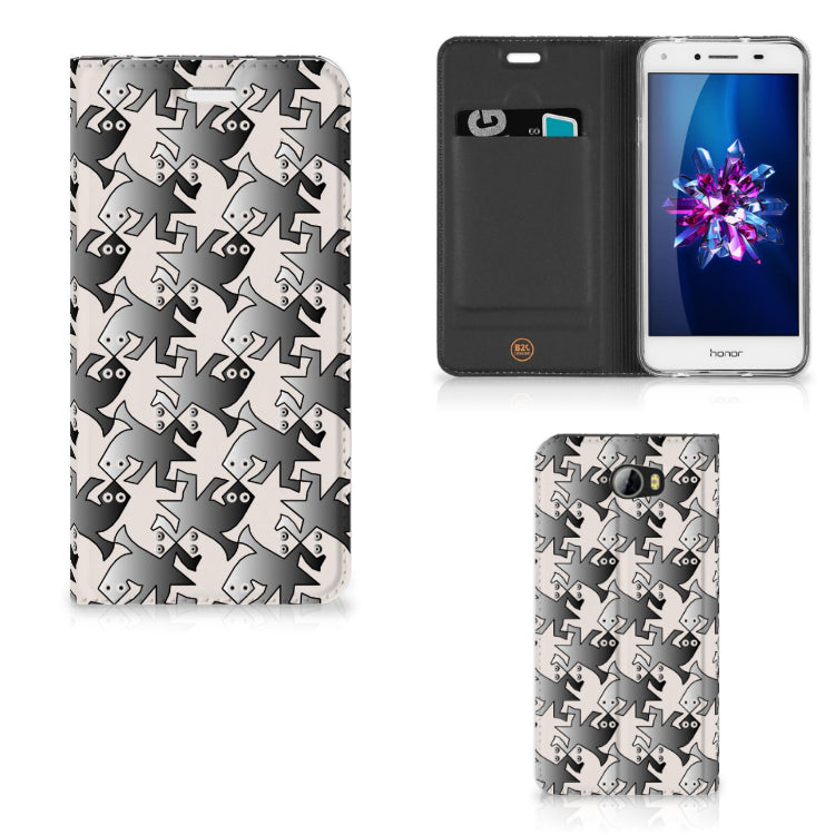 Huawei Y5 2 | Y6 Compact Hoesje maken Salamander Grey