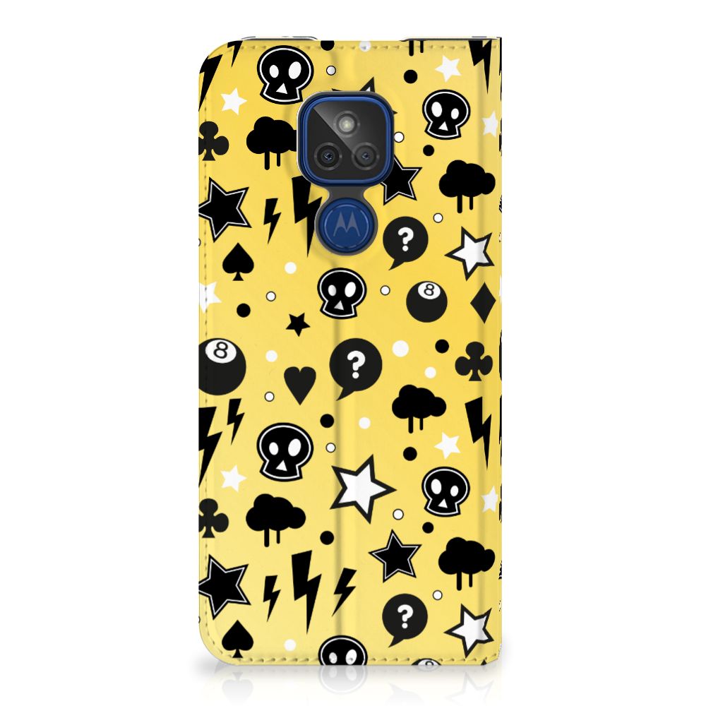 Mobiel BookCase Motorola Moto G9 Play Punk Geel - B2C Telecom