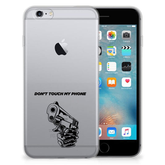 Apple iPhone 6 | 6s Silicone-hoesje Gun Don't Touch My Phone