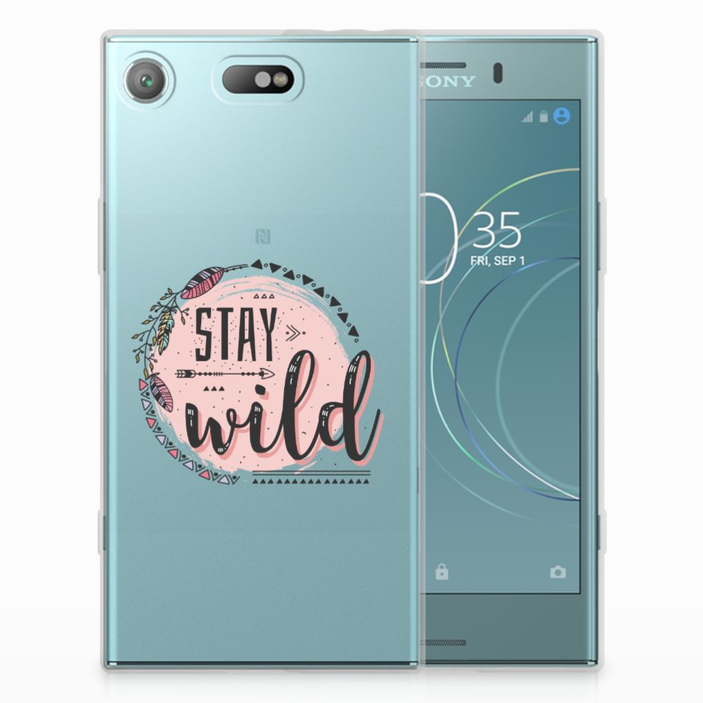 Sony Xperia XZ1 Compact Telefoonhoesje met Naam Boho Stay Wild