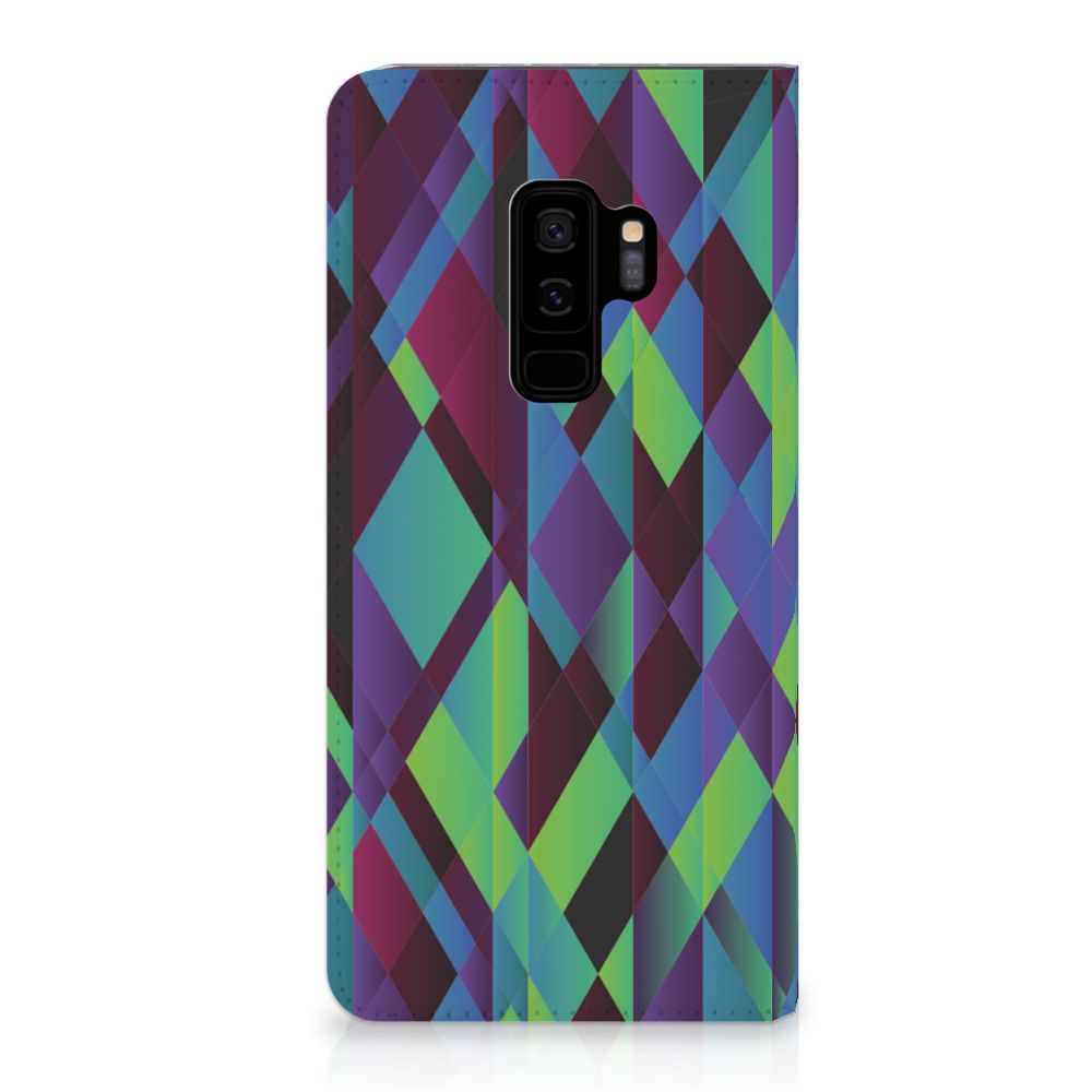 Samsung Galaxy S9 Plus Stand Case Abstract Green Blue