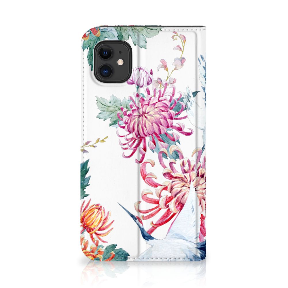 Apple iPhone 11 Hoesje maken Bird Flowers
