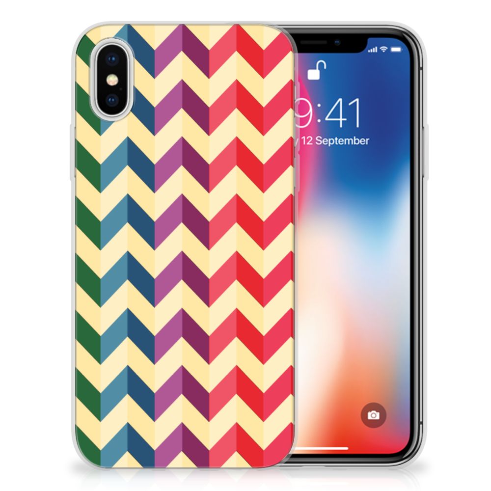 Apple iPhone X | Xs TPU bumper Zigzag Multi Color
