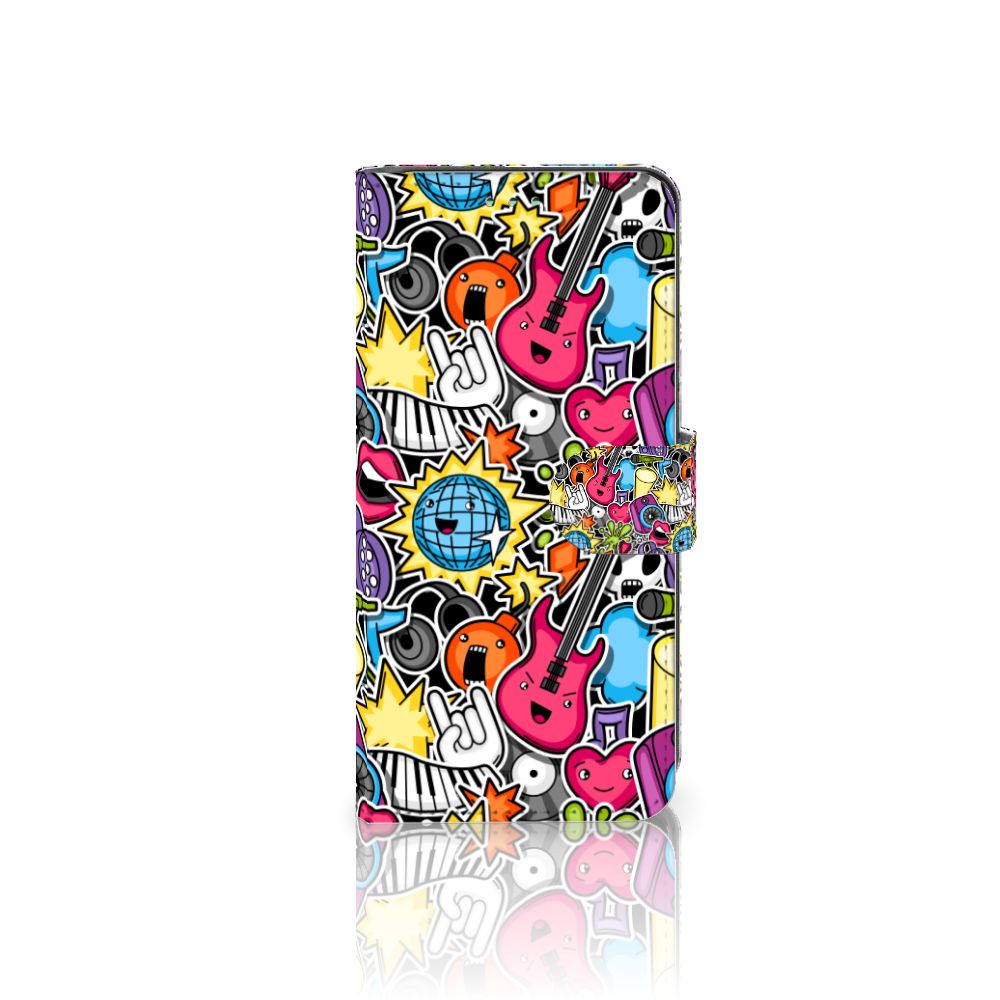 Sony Xperia 10 IV Wallet Case met Pasjes Punk Rock