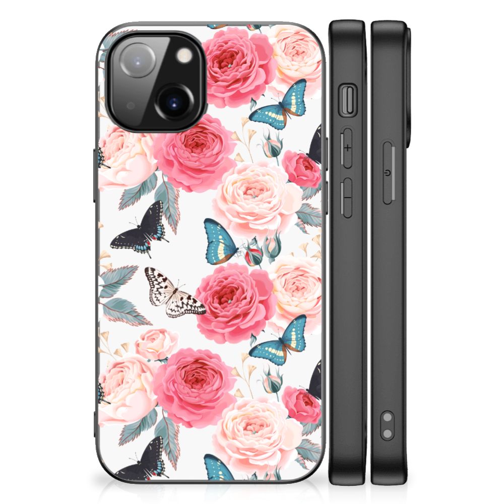Apple iPhone 13 Bloemen Hoesje Butterfly Roses B2C Telecom