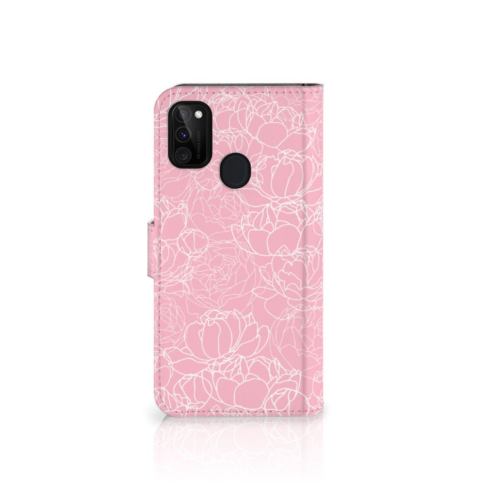 Samsung Galaxy M21 | M30s Hoesje White Flowers