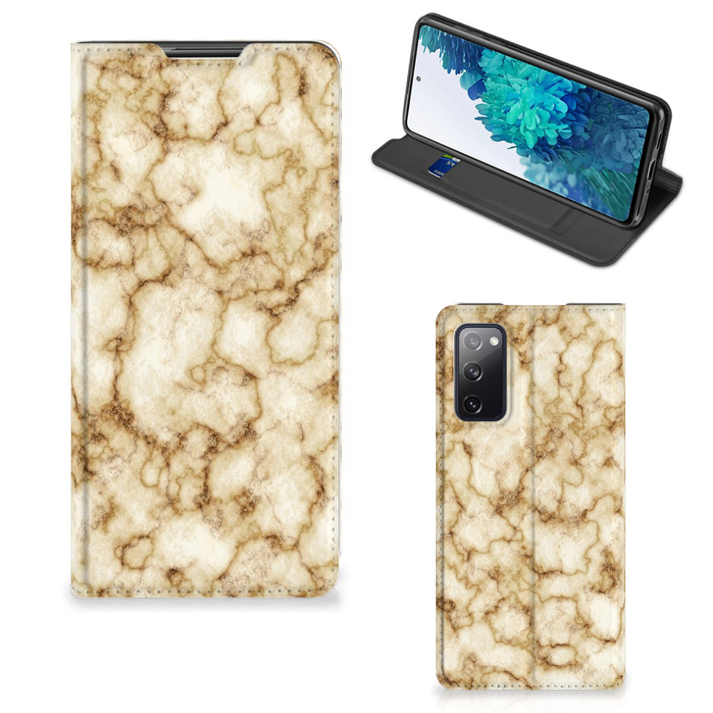 Samsung Galaxy S20 FE Standcase Marmer Goud - B2C Telecom