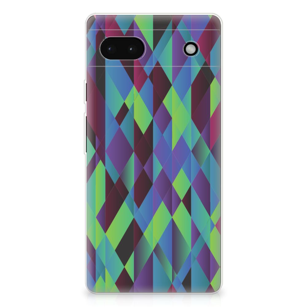 Google Pixel 6A TPU Hoesje Abstract Green Blue