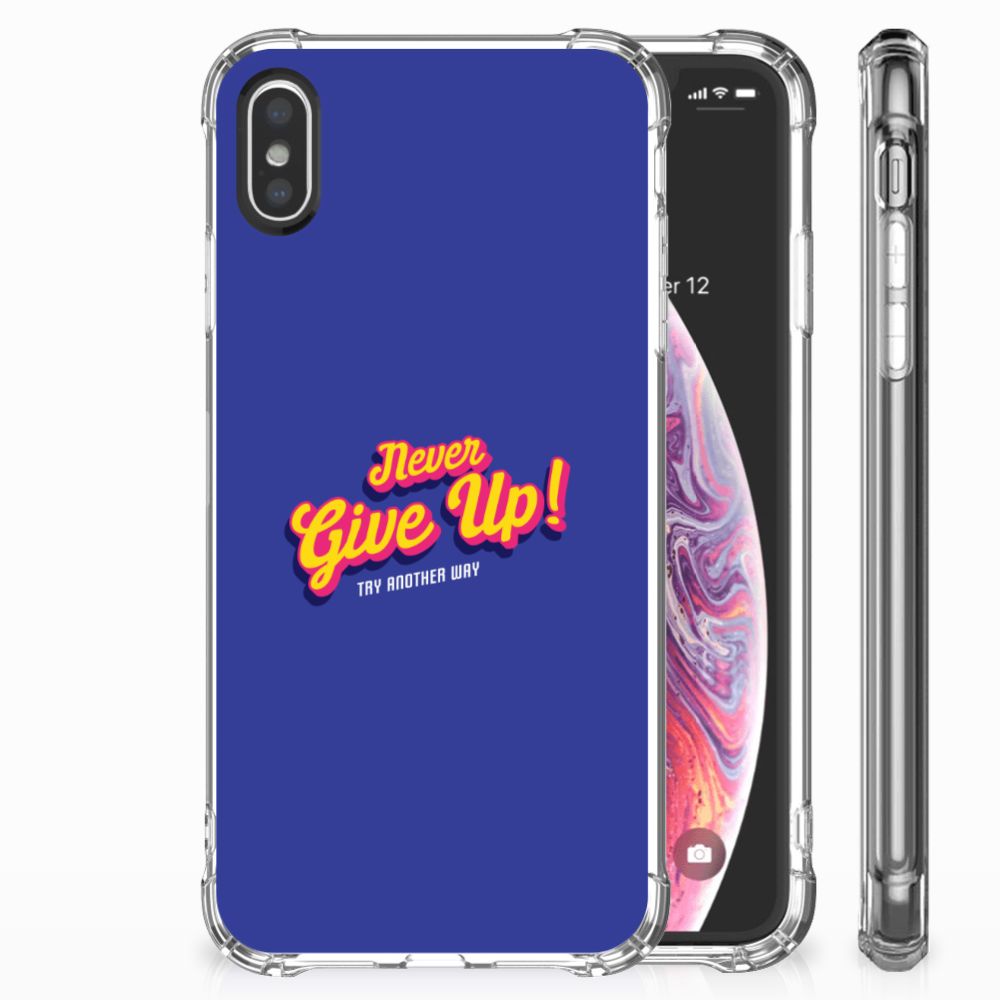 Apple iPhone X | Xs Telefoonhoesje met tekst Never Give Up