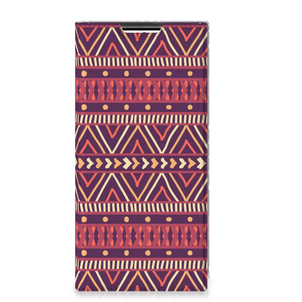 Samsung Galaxy S22 Ultra Hoesje met Magneet Aztec Paars - B2C Telecom