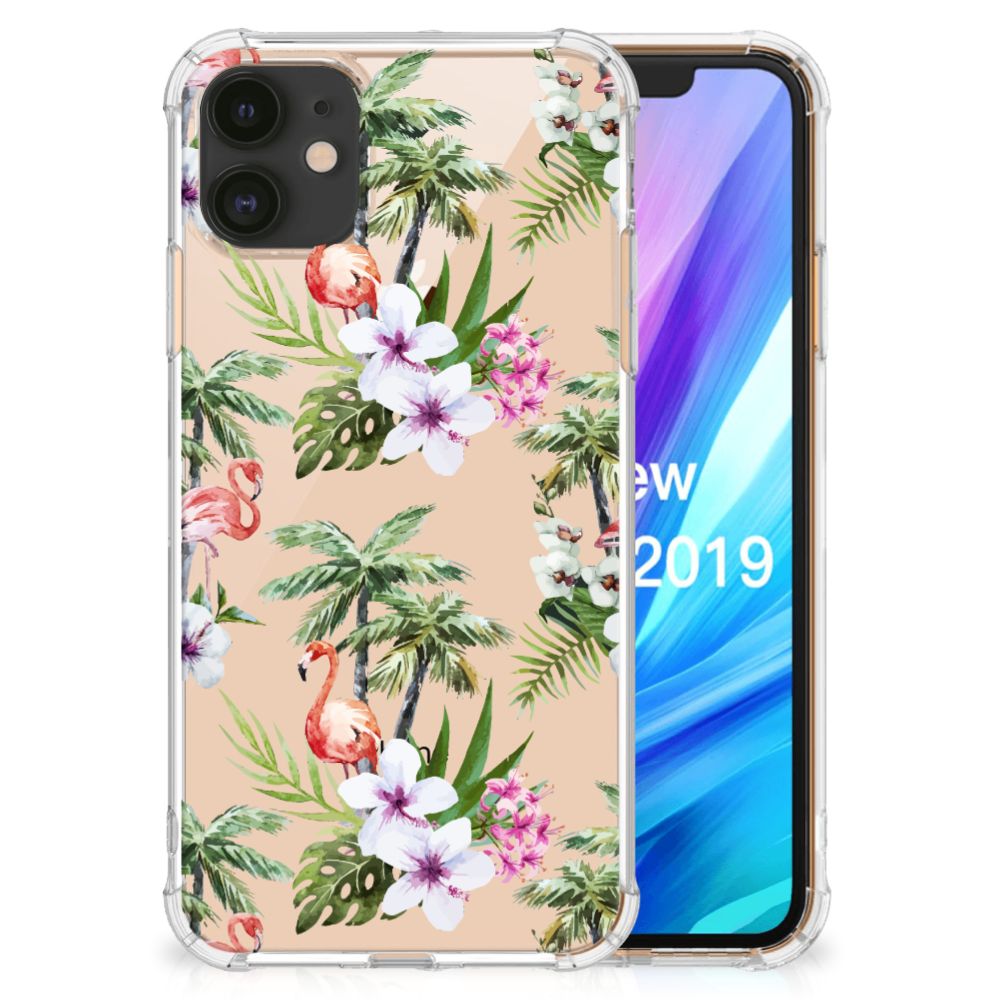 Apple iPhone 11 Case Anti-shock Flamingo Palms