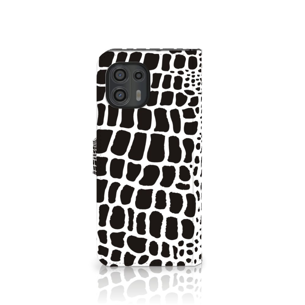Motorola Edge 20 Lite Telefoonhoesje met Pasjes Slangenprint