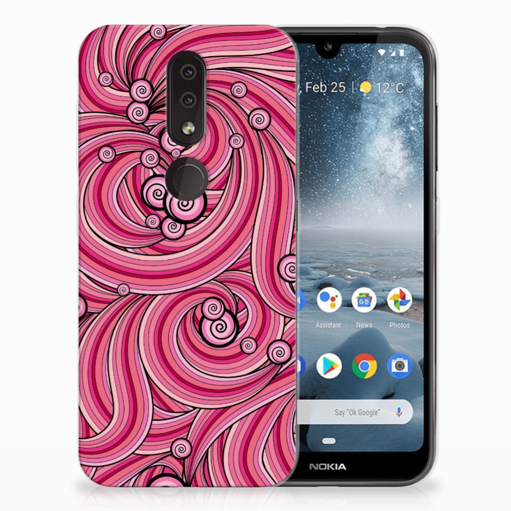 Nokia 4.2 Hoesje maken Swirl Pink