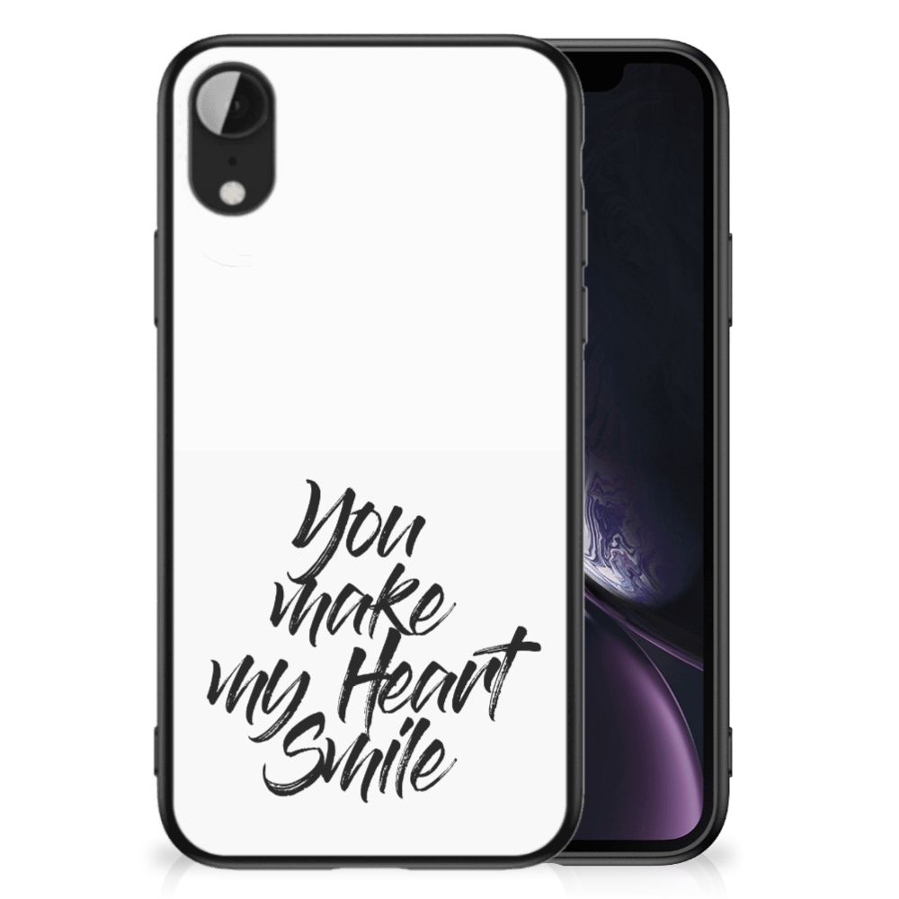 Apple iPhone XR Telefoon Hoesje met tekst Heart Smile