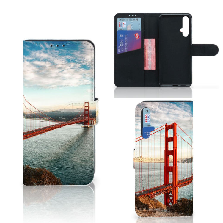 Honor 20 Flip Cover Golden Gate Bridge