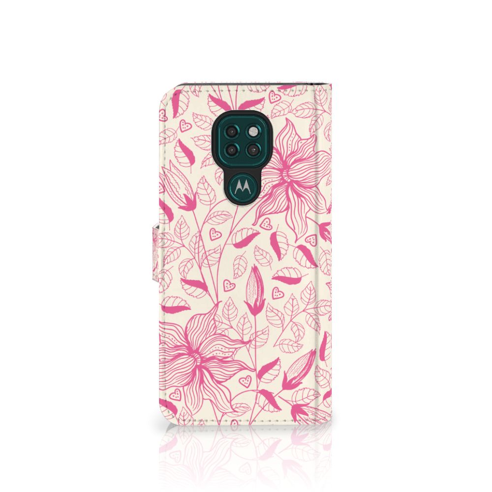 Motorola Moto G9 Play | E7 Plus Hoesje Pink Flowers