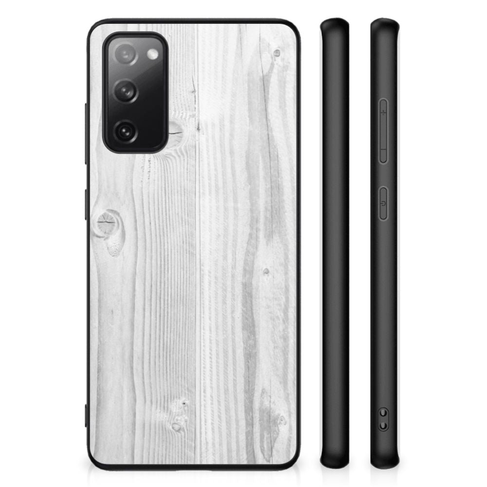 Samsung Galaxy S20 FE Houten Print Telefoonhoesje White Wood B2C Telecom