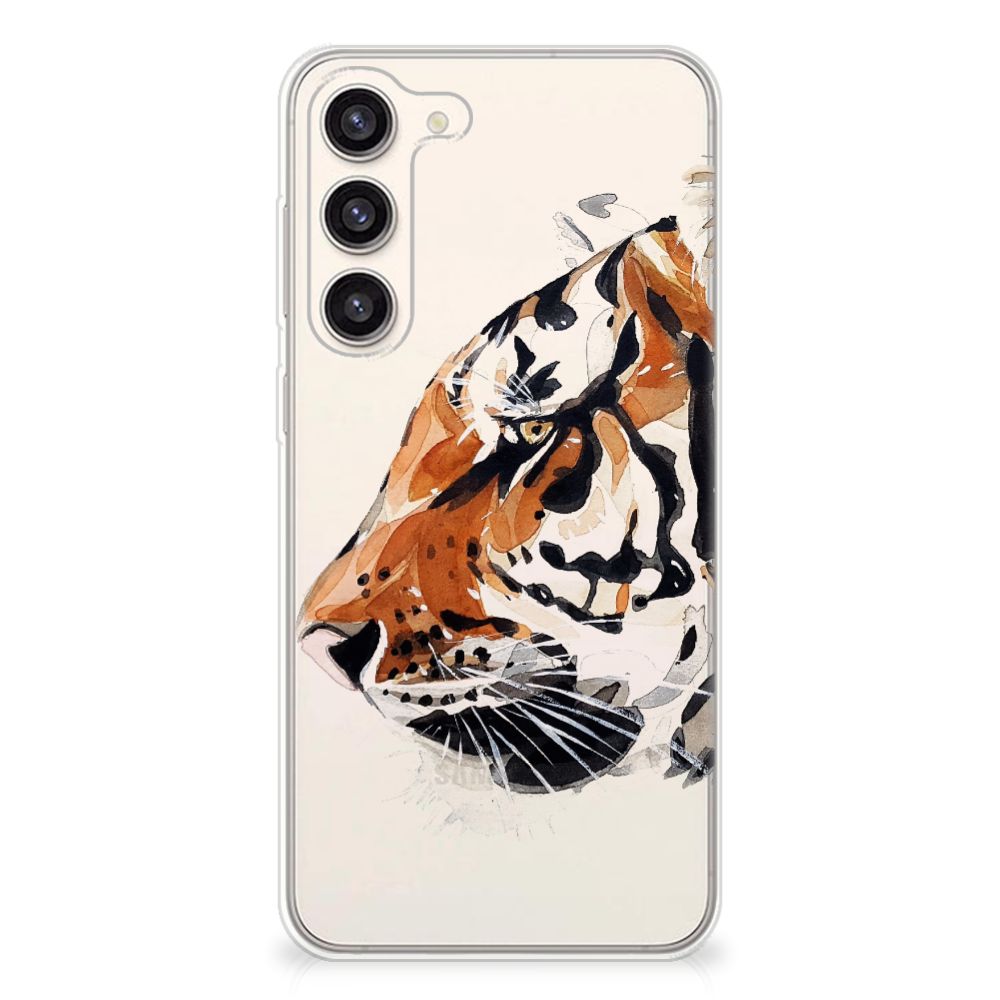 Hoesje maken Samsung Galaxy S23 Plus Watercolor Tiger B2C Telecom