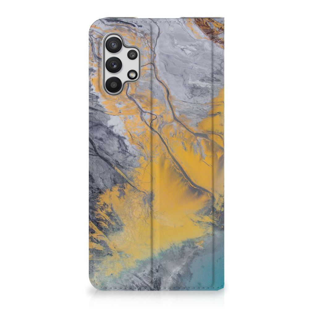 Samsung Galaxy A32 5G Standcase Marble Blue Gold - B2C Telecom