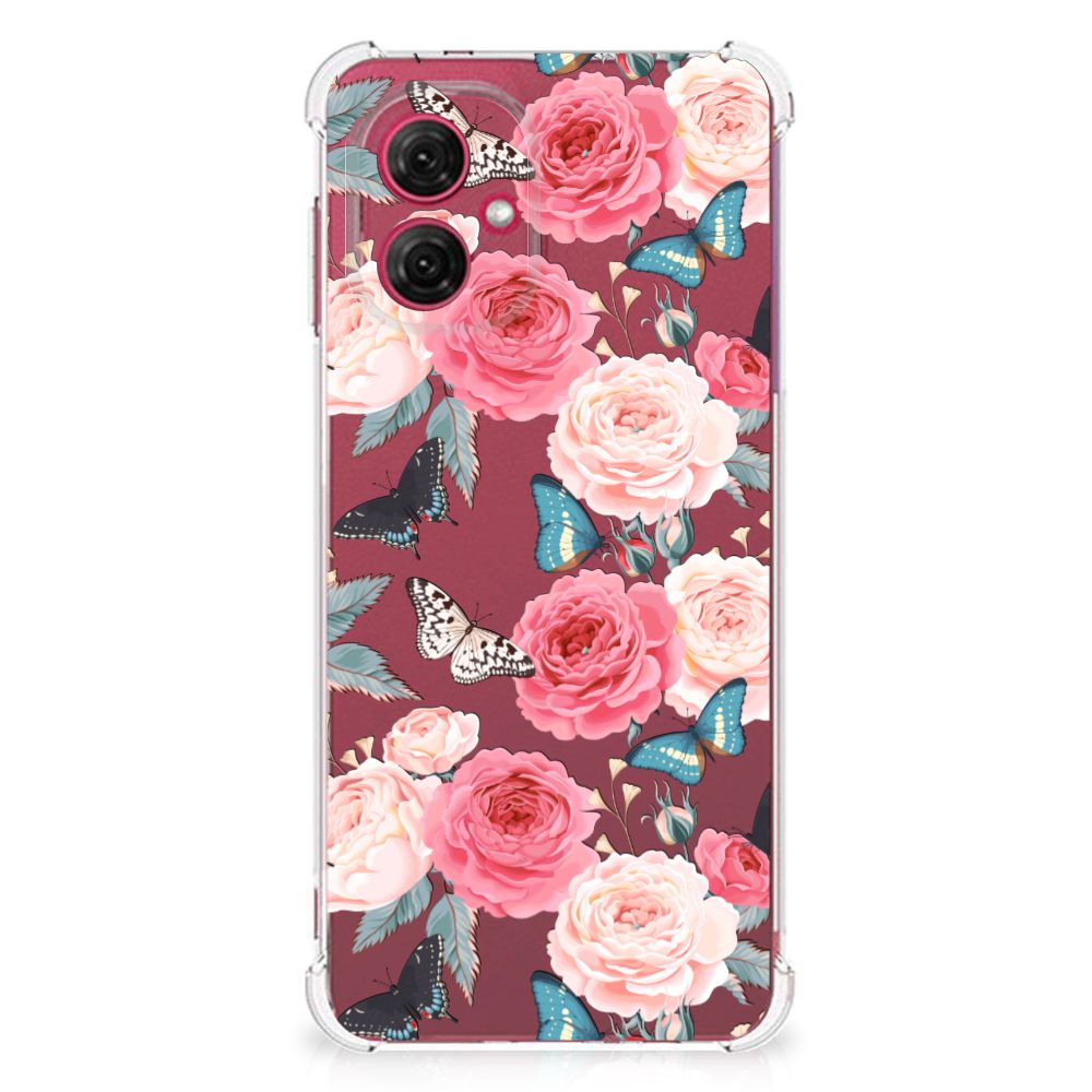 Motorola Moto G55 Case Butterfly Roses