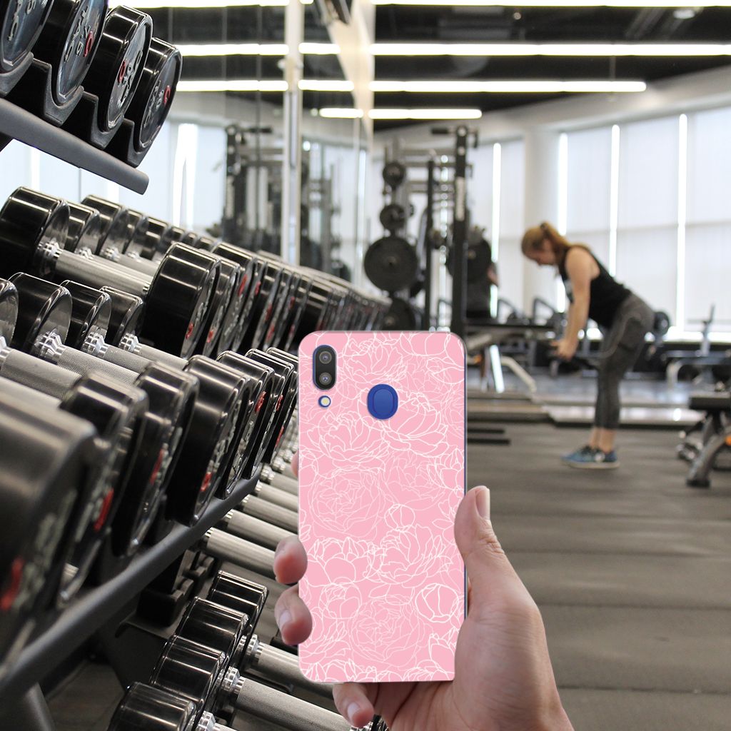 Samsung Galaxy M20 (Power) TPU Case White Flowers