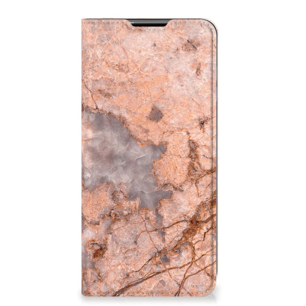 Samsung Galaxy A32 5G Standcase Marmer Oranje - B2C Telecom