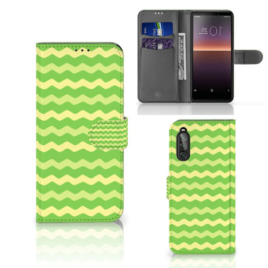 Sony Xperia 10 II Telefoon Hoesje Waves Green