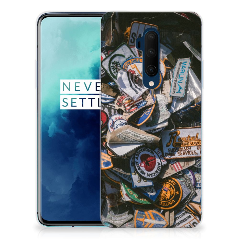 OnePlus 7T Pro Siliconen Hoesje met foto Badges