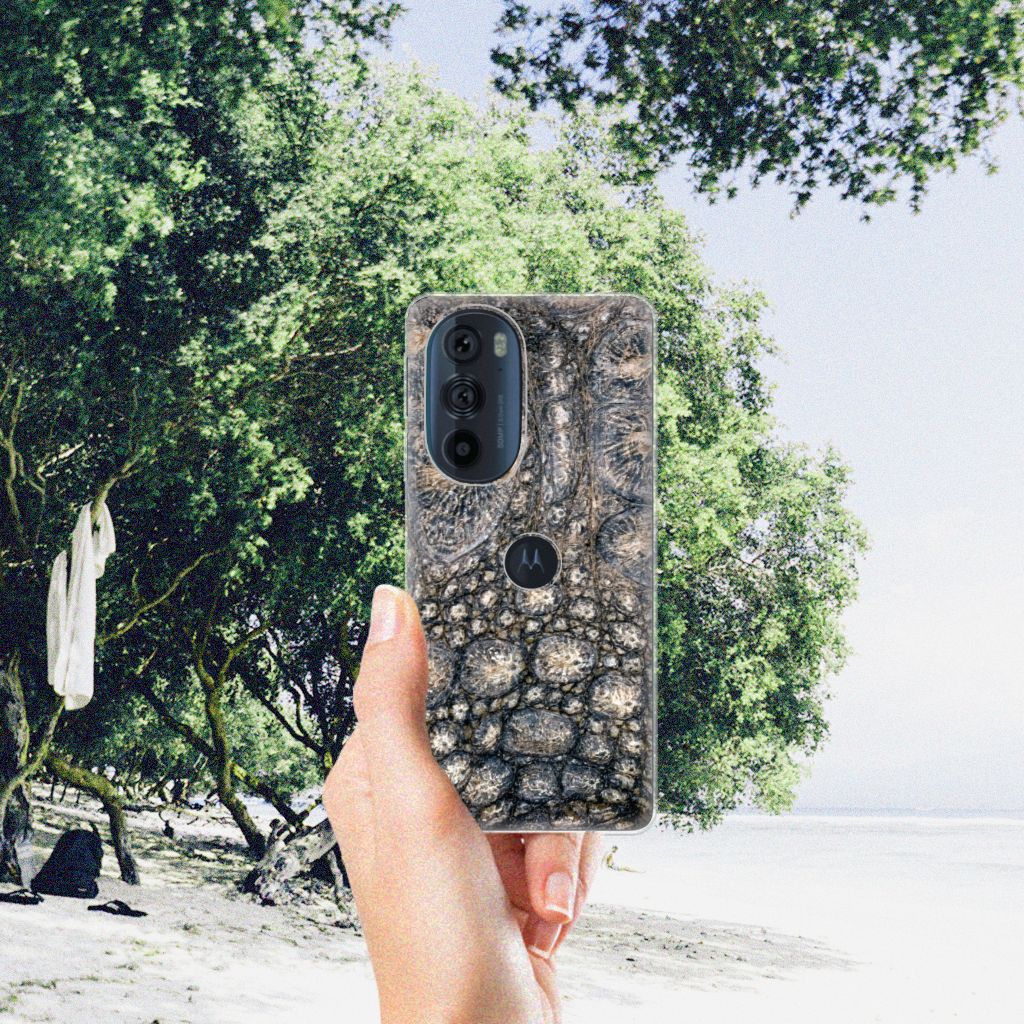Motorola Edge 30 Pro TPU Hoesje Krokodillenprint B2C Telecom