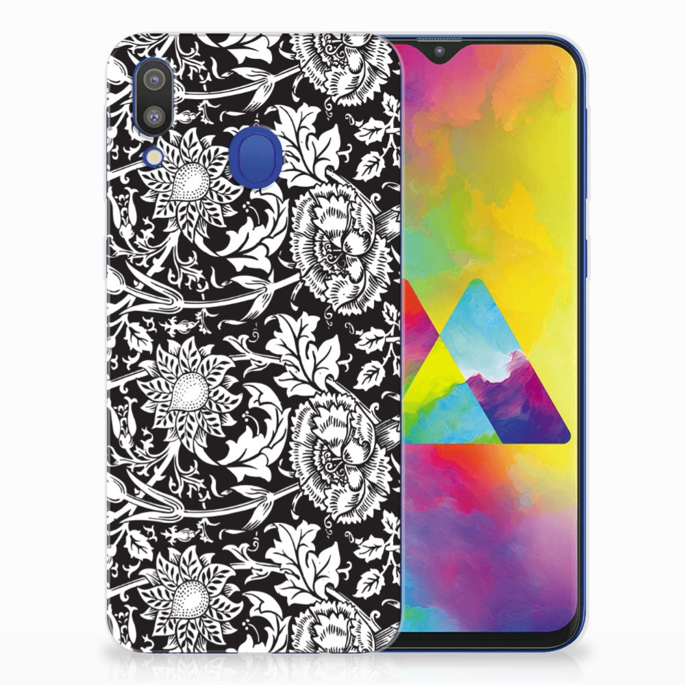 Samsung Galaxy M20 (Power) TPU Case Black Flowers