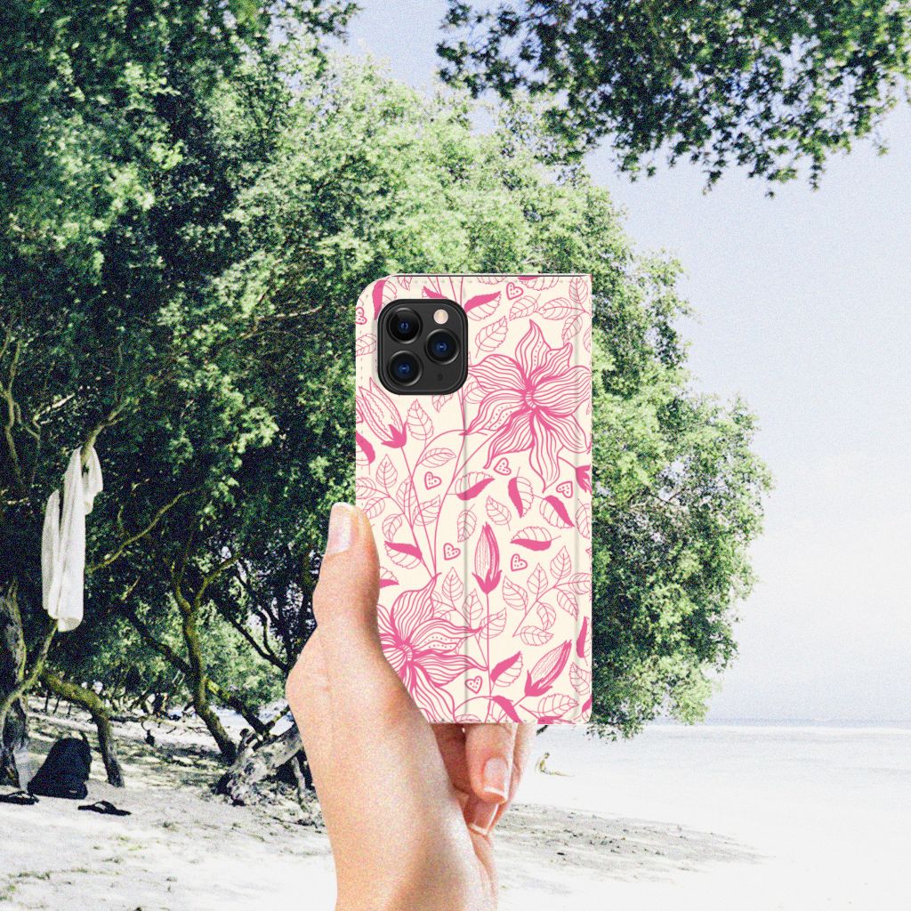 Apple iPhone 11 Pro Smart Cover Pink Flowers