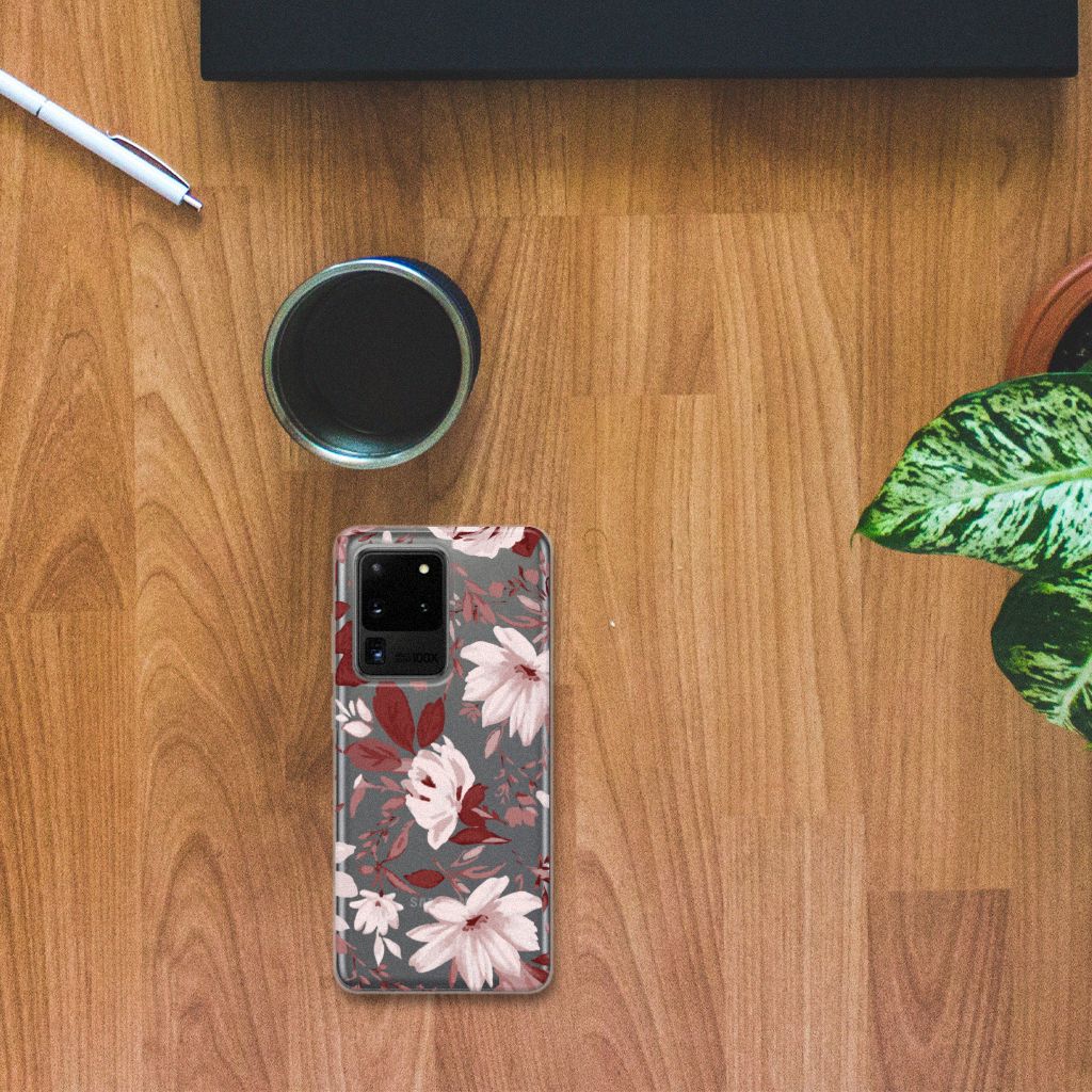 Hoesje maken Samsung Galaxy S20 Ultra Watercolor Flowers B2C Telecom
