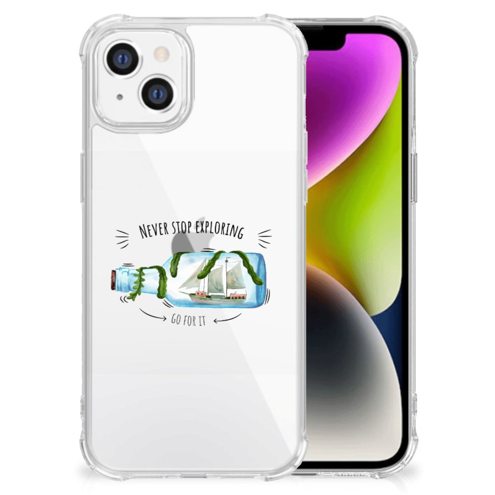 iPhone 14 Stevig Bumper Hoesje Boho Bottle