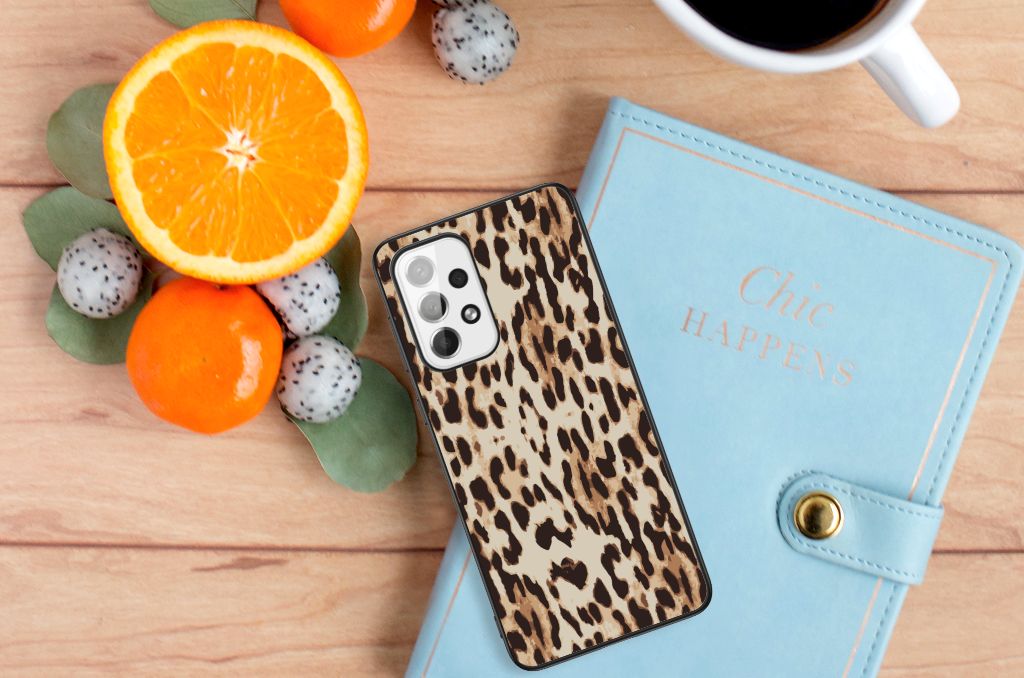 Samsung Galaxy A73 Dierenprint Telefoonhoesje Leopard B2C Telecom